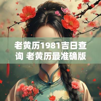 老黄历1981吉日查询 老黄历最准确版本,911