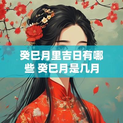 癸巳月里吉日有哪些 癸巳月是几月