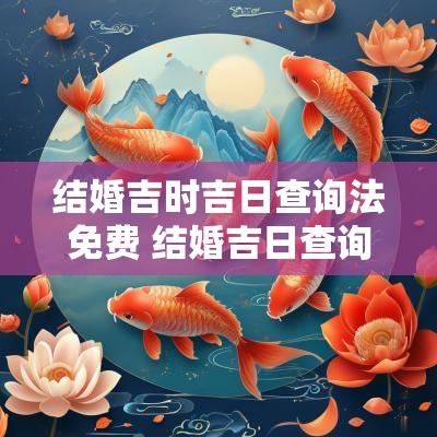 结婚吉时吉日查询法免费 结婚吉日查询2025年9月份