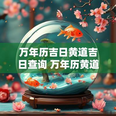 万年历吉日黄道吉日查询 万年历黄道吉日查询