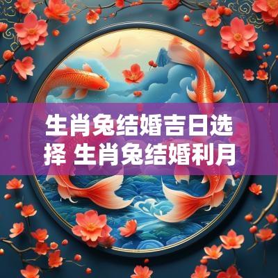 生肖兔结婚吉日选择 生肖兔结婚利月