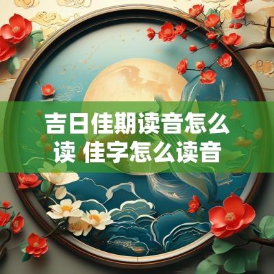 吉日佳期读音怎么读 佳字怎么读音
