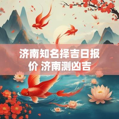济南知名择吉日报价 济南测凶吉
