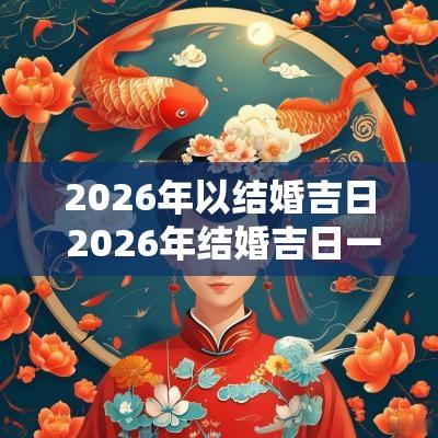 2026年以结婚吉日 2026年结婚吉日一览表结婚黄历