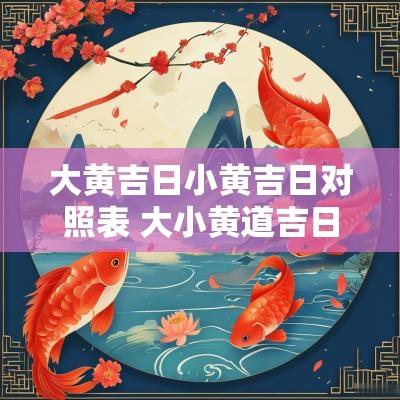 大黄吉日小黄吉日对照表 大小黄道吉日以何为主