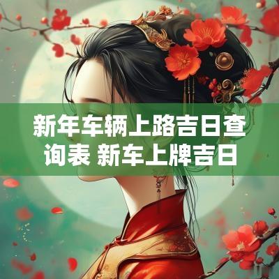 新年车辆上路吉日查询表 新车上牌吉日查询2025年1月