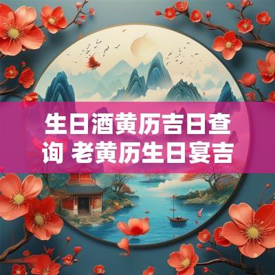 生日酒黄历吉日查询 老黄历生日宴吉日