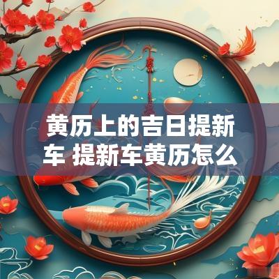 黄历上的吉日提新车 提新车黄历怎么看