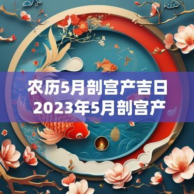 农历5月剖宫产吉日 2025年5月剖宫产吉日