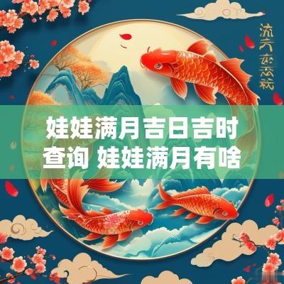 娃娃满月吉日吉时查询 娃娃满月有啥讲究