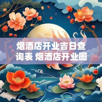 烟酒店开业吉日查询表 烟酒店开业图片