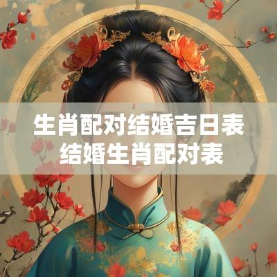 生肖配对结婚吉日表 结婚生肖配对表