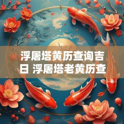 浮屠塔黄历查询吉日 浮屠塔老黄历查询