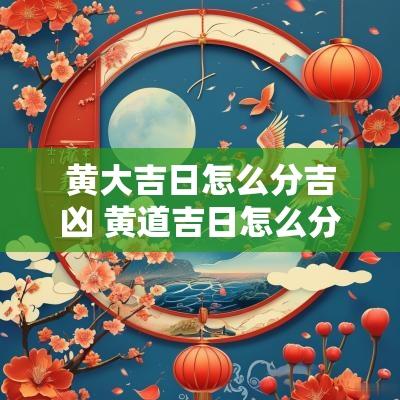 黄大吉日怎么分吉凶 黄道吉日怎么分