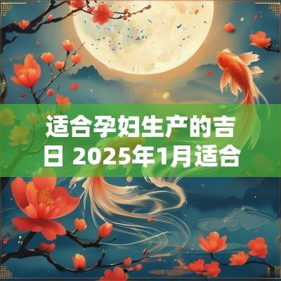 适合孕妇生产的吉日 2025年1月适合生产的吉日