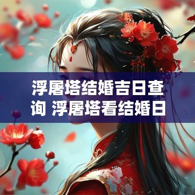 浮屠塔结婚吉日查询 浮屠塔看结婚日子