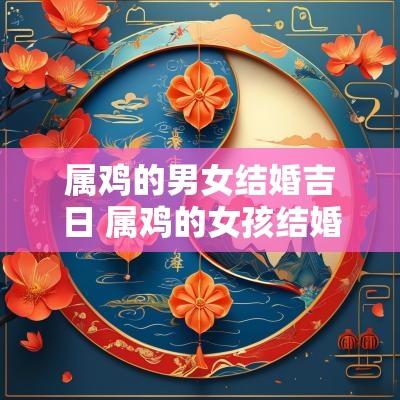 属鸡的男女结婚吉日 属鸡的女孩结婚用哪个月份