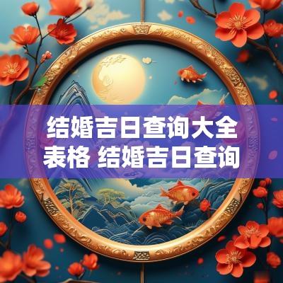 结婚吉日查询大全表格 结婚吉日查询2025年黄道吉日