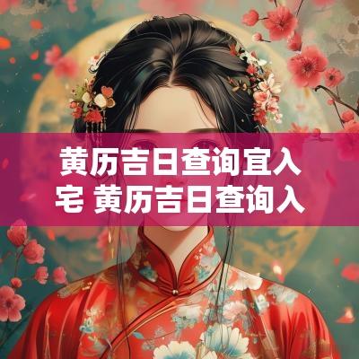 黄历吉日查询宜入宅 黄历吉日查询入宅什么意思