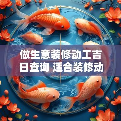 做生意装修动工吉日查询 适合装修动工的好日子