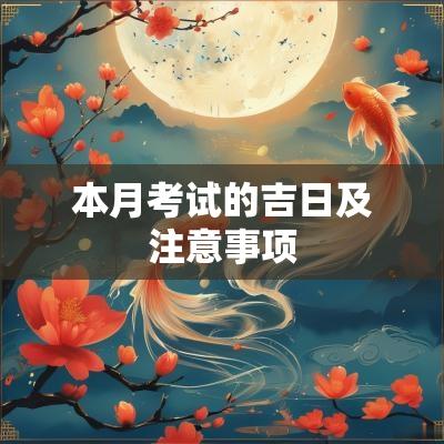 本月考试的吉日及注意事项