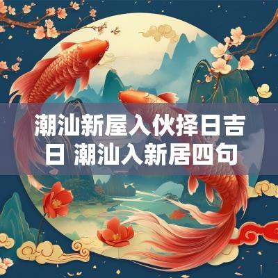 潮汕新屋入伙择日吉日 潮汕入新居四句吉言