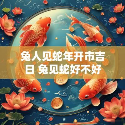 兔人见蛇年开市吉日 兔见蛇好不好