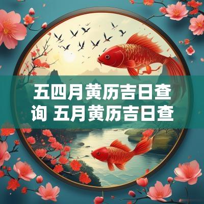 五四月黄历吉日查询 五月黄历吉日查询2025