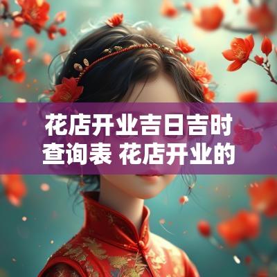 花店开业吉日吉时查询表 花店开业的祝福语