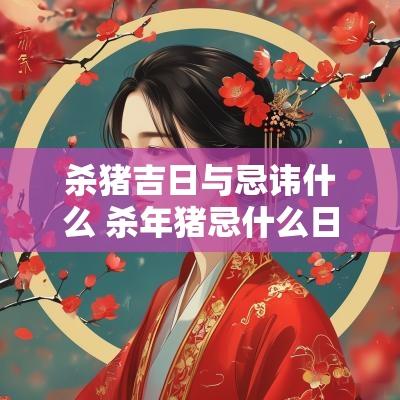 杀猪吉日与忌讳什么 杀年猪忌什么日子