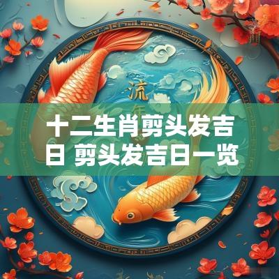 十二生肖剪头发吉日 剪头发吉日一览表