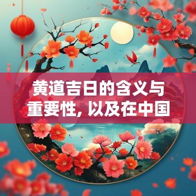 黄道吉日的含义与重要性, 以及在中国文化中的应用