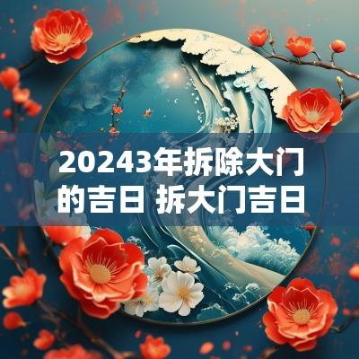 20253年拆除大门的吉日 拆大门吉日查询