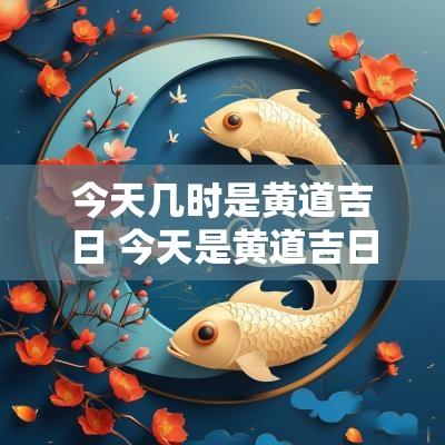 今天几时是黄道吉日 今天是黄道吉日吗宜做什么好