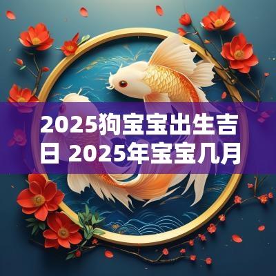 2025狗宝宝出生吉日 2025年宝宝几月出生最好