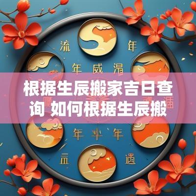 根据生辰搬家吉日查询 如何根据生辰搬家