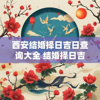 西安结婚择日吉日查询大全 结婚择日吉日一览表