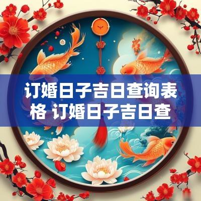 订婚日子吉日查询表格 订婚日子吉日查询2025