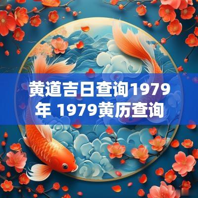 黄道吉日查询1979年 1979黄历查询