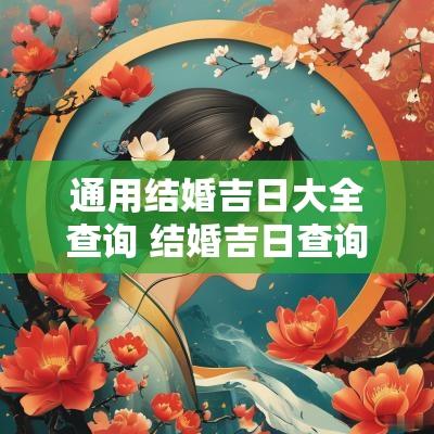 通用结婚吉日大全查询 结婚吉日查询2025年黄道吉日