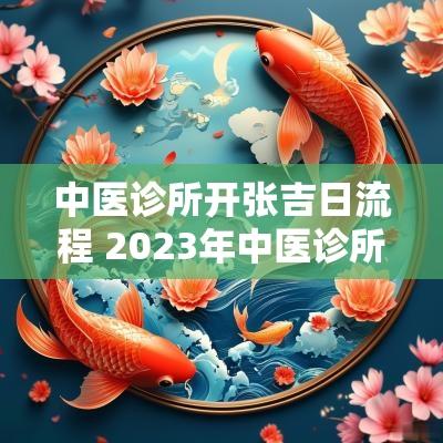 中医诊所开张吉日流程 2025年中医诊所开办流程及费用