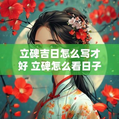 立碑吉日怎么写才好 立碑怎么看日子的吉凶