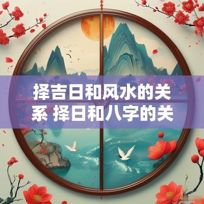 择吉日和风水的关系 择日和八字的关系