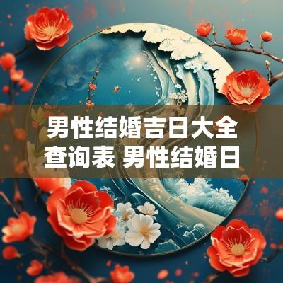 男性结婚吉日大全查询表 男性结婚日期