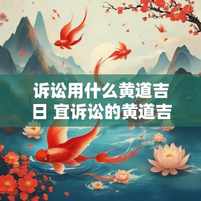 诉讼用什么黄道吉日 宜诉讼的黄道吉日