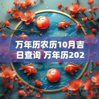 万年历农历10月吉日查询 万年历2025年农历10月黄道吉日