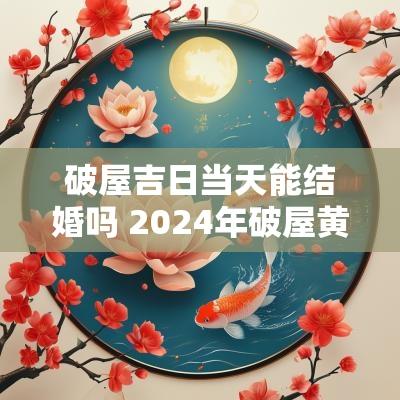 破屋吉日当天能结婚吗 2025年破屋黄道吉日
