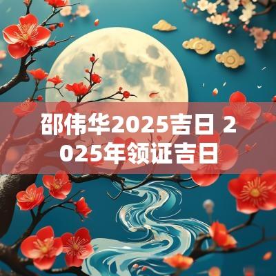 邵伟华2025吉日 2025年领证吉日