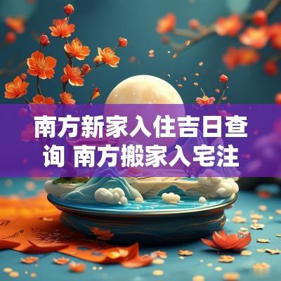 南方新家入住吉日查询 南方搬家入宅注意事项