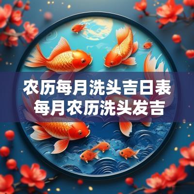 农历每月洗头吉日表 每月农历洗头发吉日
